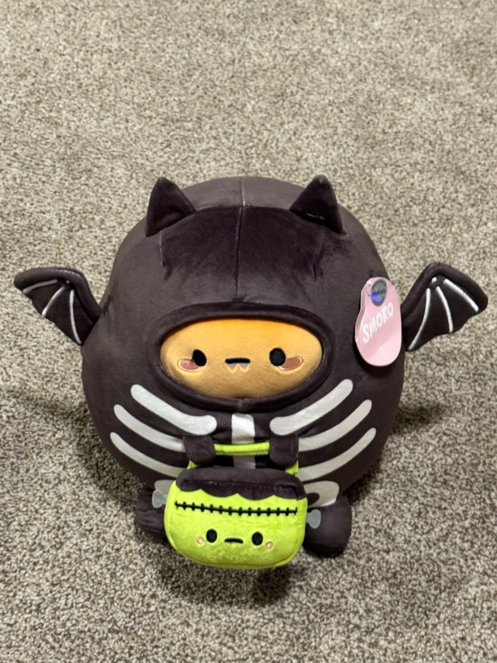 Smoko SKELETON BAT TAYTO  Mochi Plush Potato Halloween Costume RARE 10” Tall NWT